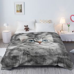 Cat Blankets For Cat Lovers Cute Cat Blanket For Girls Women Fleece Cat Sherpa Blanket Black And White Cat Print Blanket Fuzzy Cat Blanket Throw 130X1