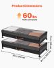 Under Bed Storage with Wheels 36 x 18.1 x 7.3 Inch Rolling Storage Bags 2 Pack