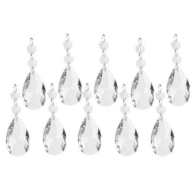 10 Pieces Of Clear Crystal Chandelier Prism Pendant Ball Pendant