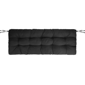 1Pc Bench Seat Cushion For Indoor Outdoor Furniture Water-Resistant Or Non-Water-Resistant Options 8CM Or 10CM 51.18 X 19.68IN For Garden Patio Balcon (Option: Waterproof 10CM Black)