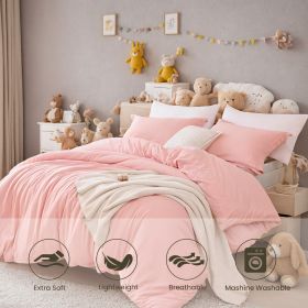 Three-piece Bedding Set With Solid Color Quilt Cover And Pillowcase, Three-piece Bedding Set - Super Soft Microfiber Hotel Series - Brushed Super Soft (Option: 263cmx229cm 5pcs)