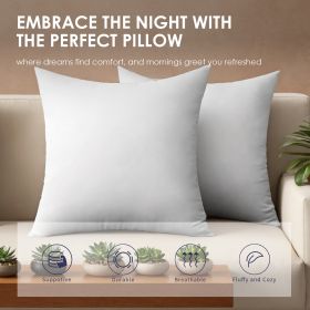 White Square Pillow Two Bubble Bags Suitable For Bed Cushions, Sofa Cushions, Garden Cushions, Cushion Core, Breathable, Hand Washable, OKO-100 Certif (Option: 45x45X15cm 6pcs)