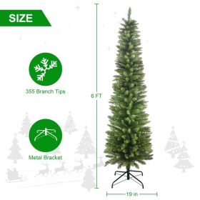 PVC, Christmas Tree, Christmas Decorations, Green (Option: 6Ft)