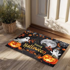 Halloween Pumpkin Ghost Home Decor Doormat, Suitable for Entrance, Bedroom, Living Room, Bathroom, Kitchen, Absorbent and Non-Slip Rug (Color: SJR-69, size: 15.75in*23.62in/40cm*60cm)