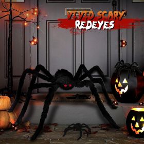 Halloween Decorations Giant Spider, 6.6 Ft Fake Halloween Decor Spiders Large, Furry Spiders for Outdoor Indoor Yard Home Costumes Party House DÃ©cor (size: 3pcs)