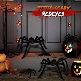 Halloween Decorations Giant Spider, 6.6 Ft Fake Halloween Decor Spiders Large, Furry Spiders for Outdoor Indoor Yard Home Costumes Party House DÃ©cor (size: 4pcs)