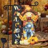 Lighted Garden Flag, Solar Fall Outdoor Decor Yard Flag,8 Modes Led Scarecrow Flag
