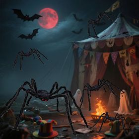 Halloween Decorations Giant Spider, 6.6 Ft Fake Halloween Decor Spiders Large, Furry Spiders for Outdoor Indoor Yard Home Costumes Party House DÃ©cor (size: 1pcs)
