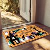 Halloween Pumpkin Ghost Home Decor Doormat, Suitable for Entrance, Bedroom, Living Room, Bathroom, Kitchen, Absorbent and Non-Slip Rug