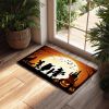 Halloween Pumpkin Ghost Home Decor Doormat, Suitable for Entrance, Bedroom, Living Room, Bathroom, Kitchen, Absorbent and Non-Slip Rug