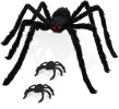 Halloween Decorations Giant Spider, 6.6 Ft Fake Halloween Decor Spiders Large, Furry Spiders for Outdoor Indoor Yard Home Costumes Party House DÃ©cor