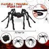 Halloween Decorations Giant Spider, 6.6 Ft Fake Halloween Decor Spiders Large, Furry Spiders for Outdoor Indoor Yard Home Costumes Party House DÃ©cor