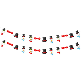 24PCS Christmas Banner Paper Christmas Sign Garland Gingerbread Man Snowman Hanging Christmas Bunting Garland For Christmas Party Decorations Xmas Hol (Option: Snowman)